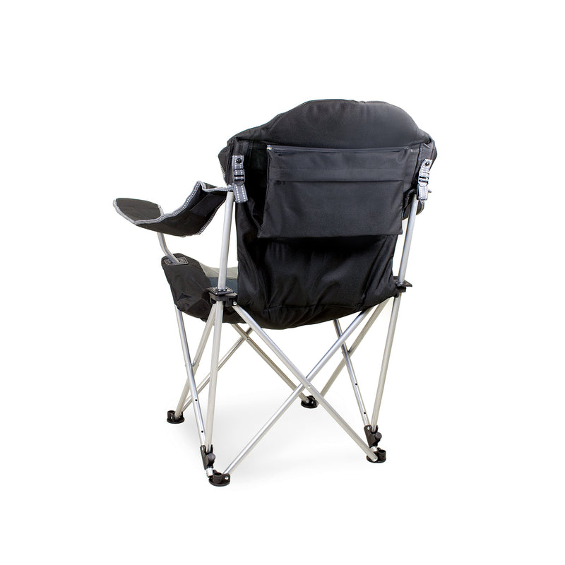 RECLINING CAMP CHAIR- BLACK WITH GRAY