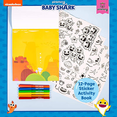 BABY SHARK COLOUR & STICKER PAD