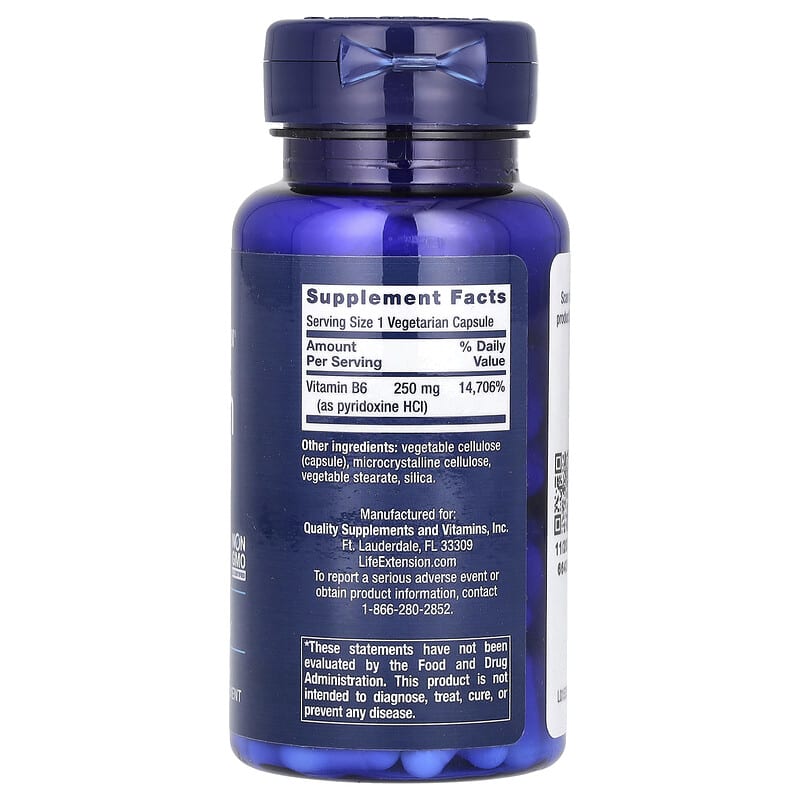 VITAMIN B6 250MG 100 VEG CAPS