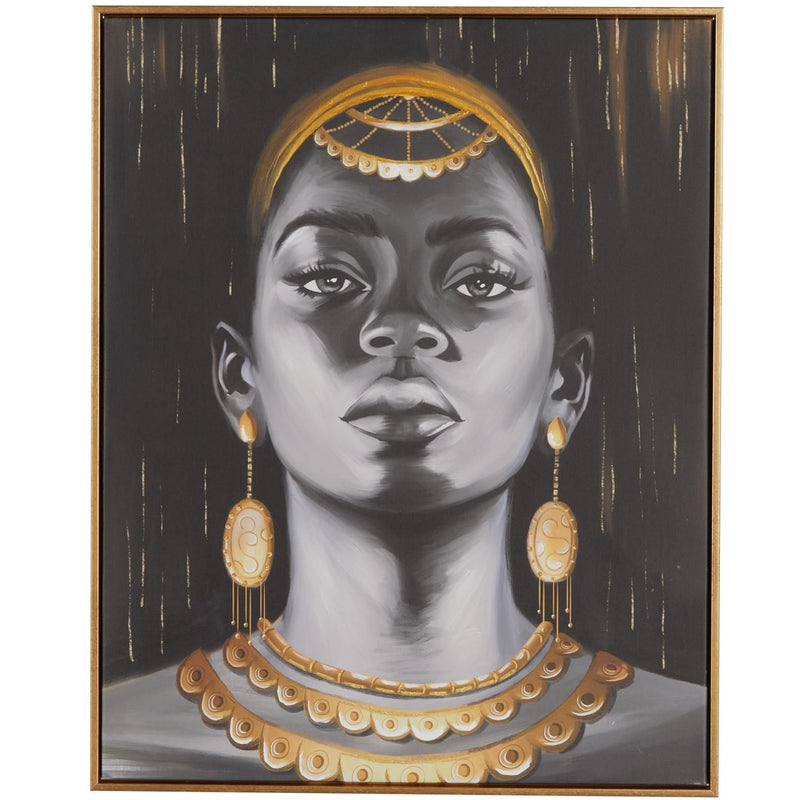 UMA BLACK CANVAS FRAMED WALL ART