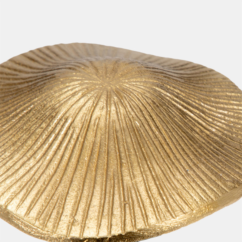 METAL 9" MUSHROOM DECO - BLACK/GOLD