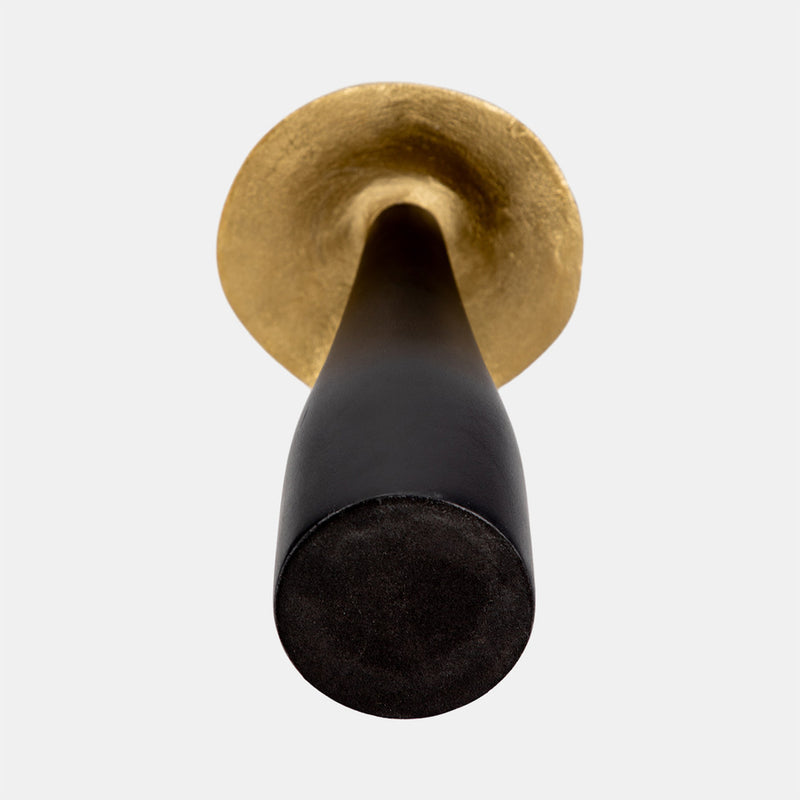 METAL 6" MUSHROOM DECO - BLACK/GOLD