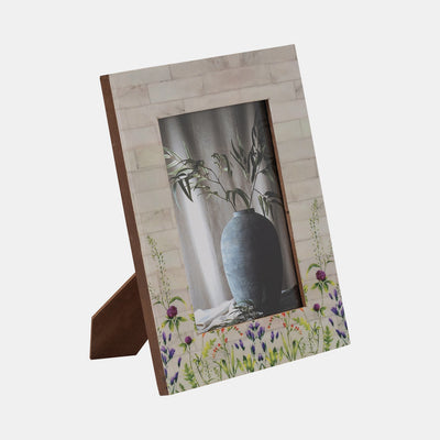 RESIN 5 X 7 PURPLE FLOWER FIELD PHOTO FRAME