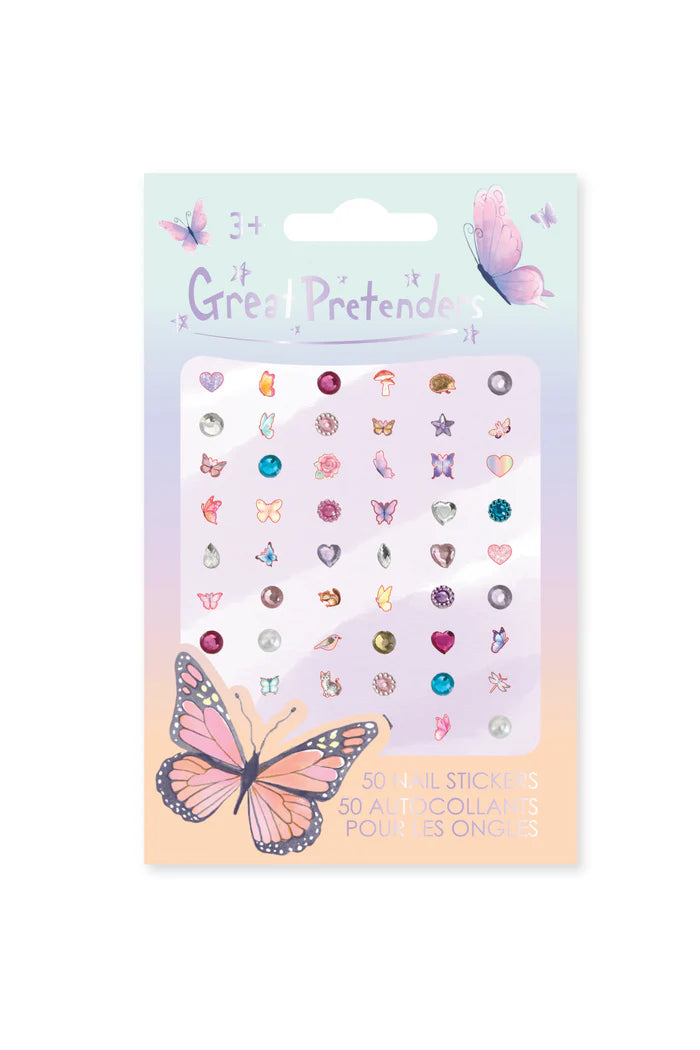 50 PIECE BUTTERFLY NAIL STICKERS