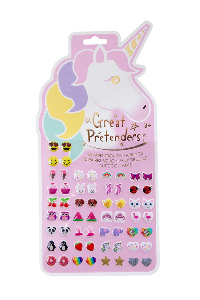 UNICORN STICKER EARRINGS 30pk