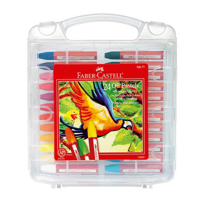 24 OIL PASTELS IN STORAGE CASE