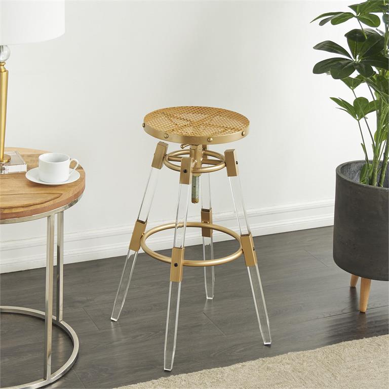 GOLD ACRYLIC BAR STOOL