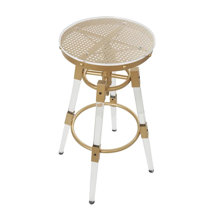 GOLD ACRYLIC BAR STOOL