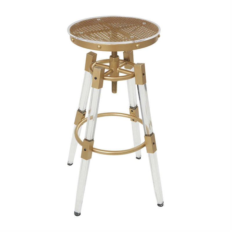 GOLD ACRYLIC BAR STOOL