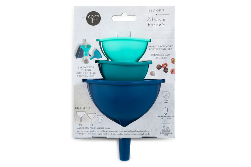 3PC SILICONE FUNNELS