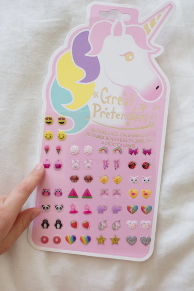 UNICORN STICKER EARRINGS 30pk