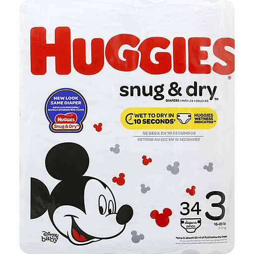 SNUG AND DRY SIZE 3 JUMBO 34s
