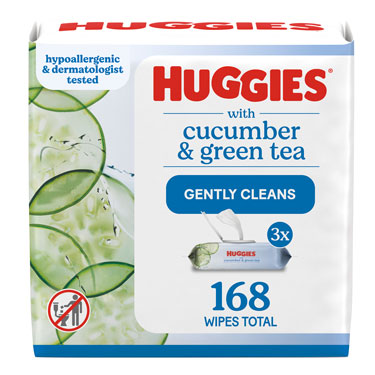 NATURAL CARE REFRESHING BABY WIPES CUCUMBER & GREEN TEA 168ct