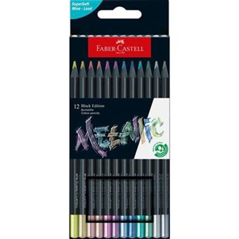 BLACK EDITION COLOUR PENCIL METALLIC SET