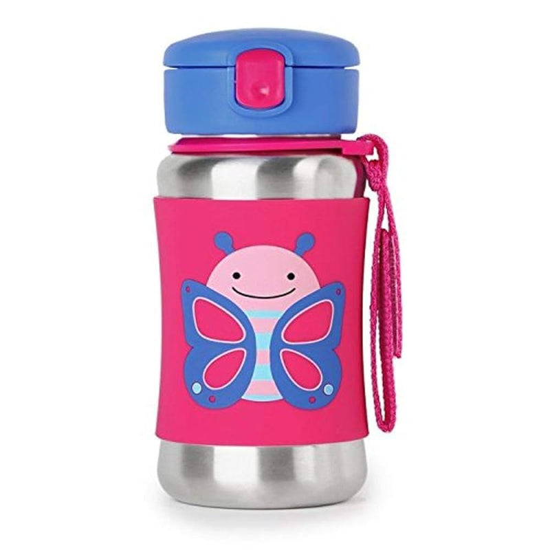ZOO BUTTERFLY STAINLESS STEEL STRAW BOTTLE