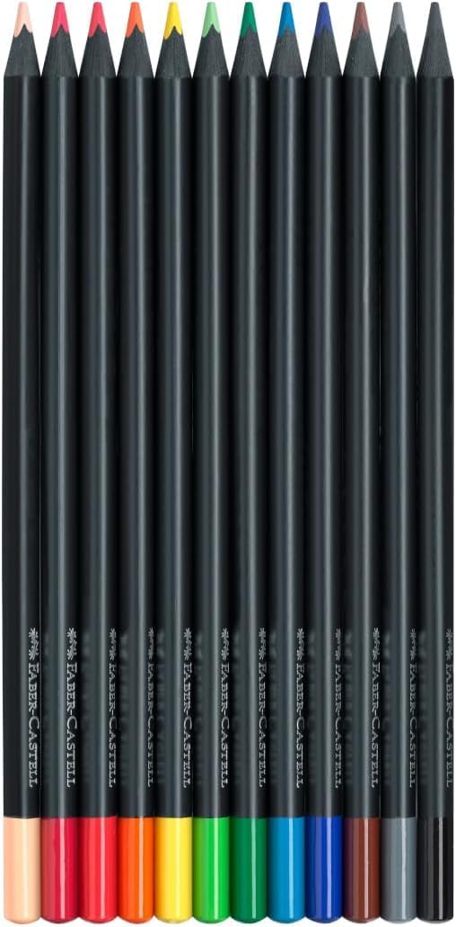 COLOURING PENCILS BLACK EDITION - TIN OF 12