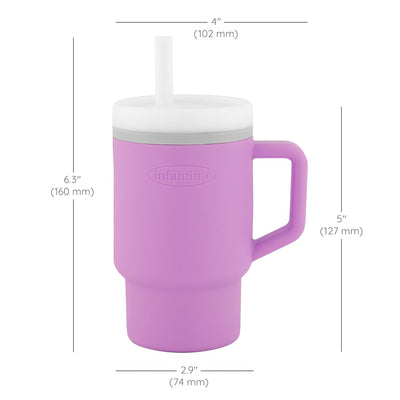MY 1ST TUMBLER SILICONE SIPPY CUP WITH STRAW & HANDLE