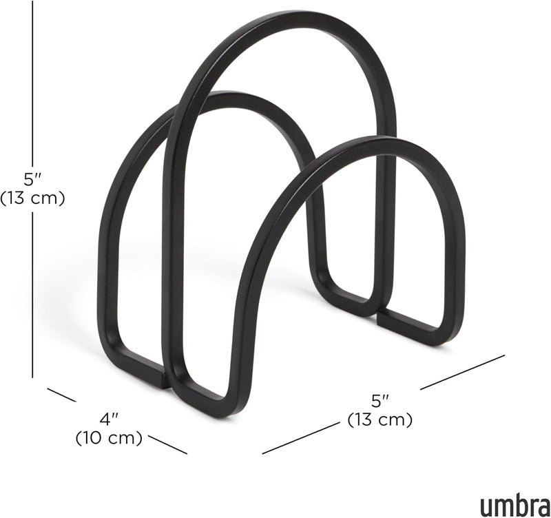 SQUIRE NAPKIN HOLDER FOR KITCHEN - BLACK