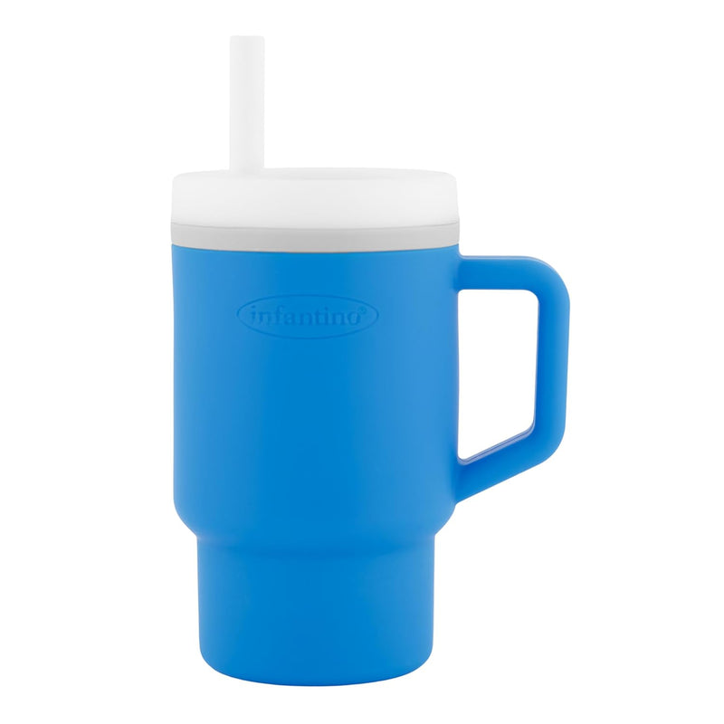 MY 1ST TUMBLER SILICONE SIPPY CUP WITH STRAW & HANDLE 9OZ