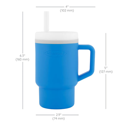 MY 1ST TUMBLER SILICONE SIPPY CUP WITH STRAW & HANDLE 9OZ