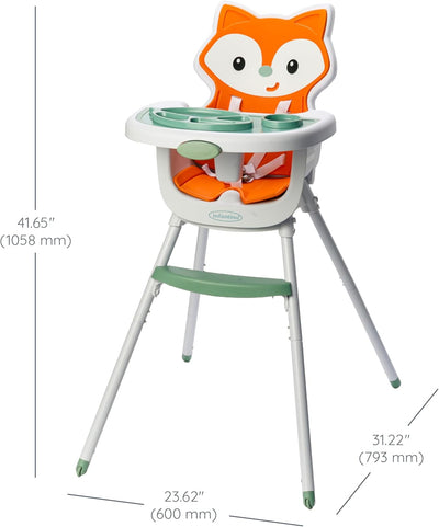 GROW-WITH-ME 4-IN01 CONVERTIBLE HIGH CHAIR - FOX