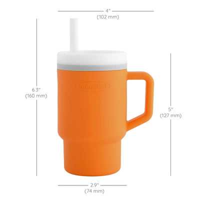 MY 1ST TUMBLER SILICONE SIPPY CUP WITH STRAW & HANDLE 9OZ