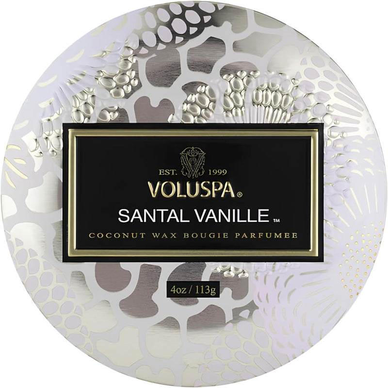 SANTAL VANILLE MINI TIN CANDLE 4OZ