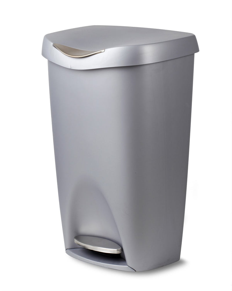 BRIM 13-GALLON TRASH CAN - NICKEL