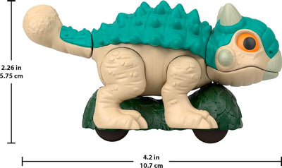 IMAGINEXT JURASSIC WORLD DINOSAUR, ANKYLOSAURUS PUSH-TOY