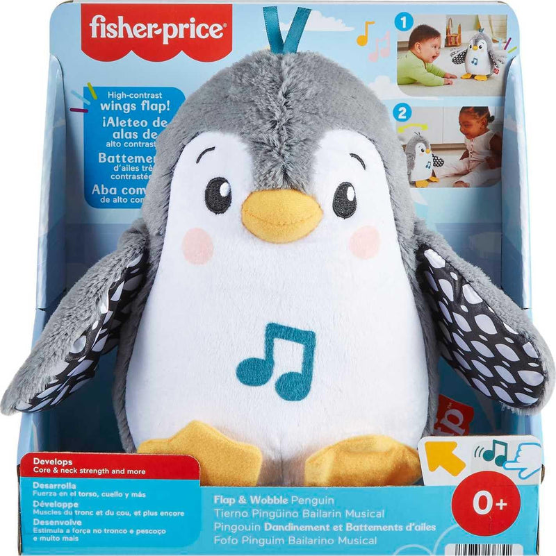 BABY TUMMY TIME TOY FLAP & WOBBLE PENGUIN