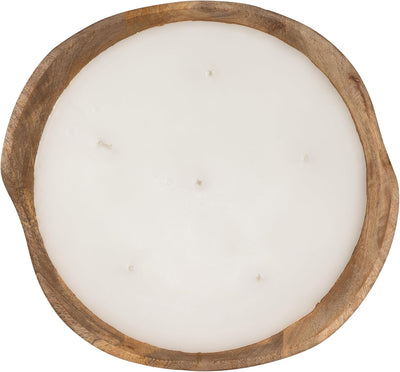 VANILLA CURVY WOOD BOWL CANDLE