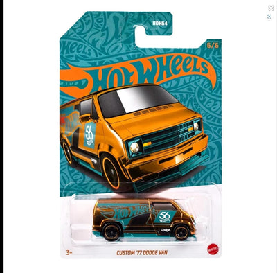 HOT WHEELS 56TH ANNIVERSARY PEARL & CHROME WITH CHASE VEHICLE CASE OF 6 CARS SET