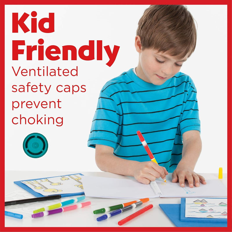 DUO-TIP WASHABLE MARKERS - 24 COUNT, 48 COLOURS