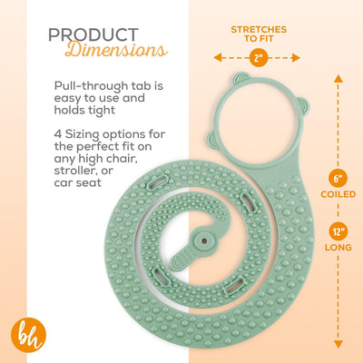 SIPPIGRIP FOOD-GRADE SILICONE BABY BOTTLE HOLDER & SIPPY CUP STRAP