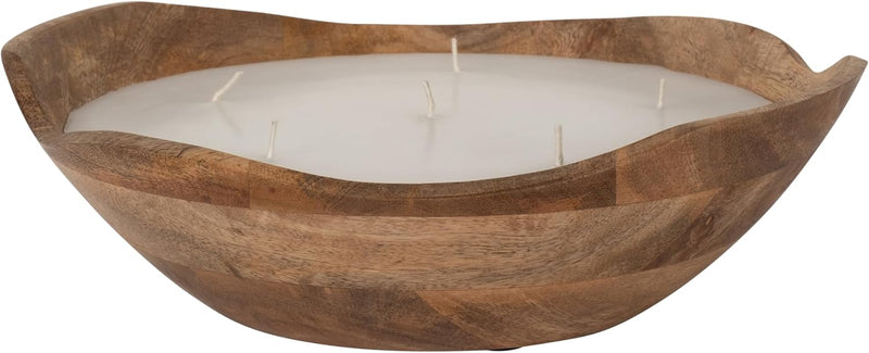 VANILLA CURVY WOOD BOWL CANDLE