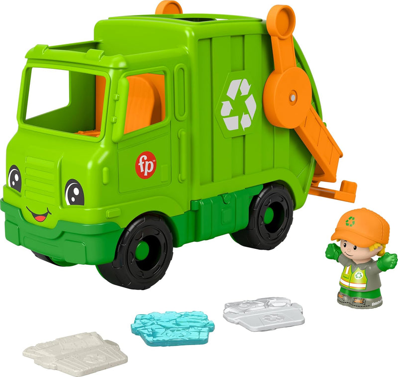 LITTLE PEOPLE MUSICAL TOY RECYCLING TRUCK GARBAGE VEHICLE