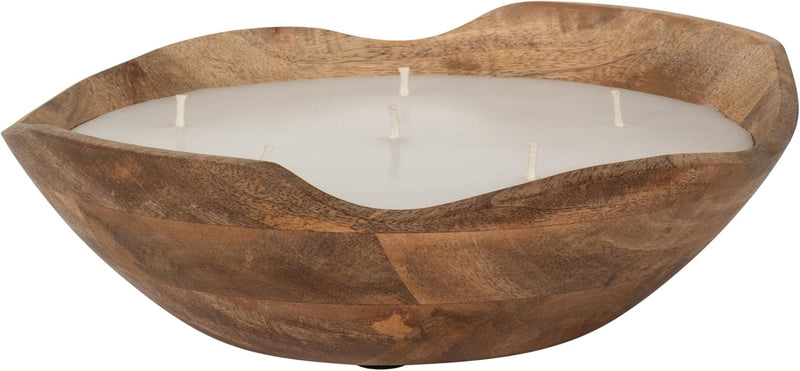 VANILLA CURVY WOOD BOWL CANDLE