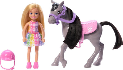 BARBIE CHELSEA DOLL & TOY HORSE SET