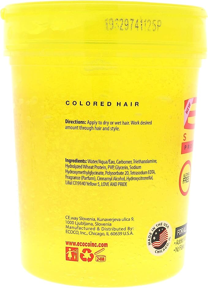 STYLE GEL YELLOW 16 OZ