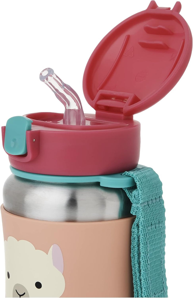 ZOO STAINLESS STEEL STRAW BOTTLE LLAMA