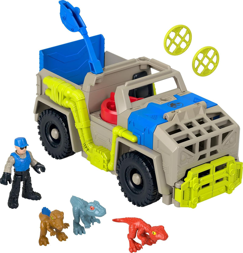 IMAGINEXT JURASSIC WORLD DINOSAUR TOYS TRACK & TRANSPORT DINO TRUCK
