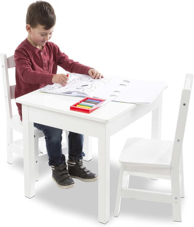 WOODEN TABLE+ CHAIRS WHITE