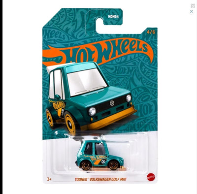 HOT WHEELS 56TH ANNIVERSARY PEARL & CHROME WITH CHASE VEHICLE CASE OF 6 CARS SET