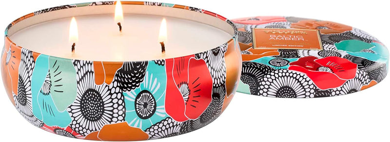 LIMITED EDITION BALTIC AMBER 3 WICK TIN CANDLE 12 OZ