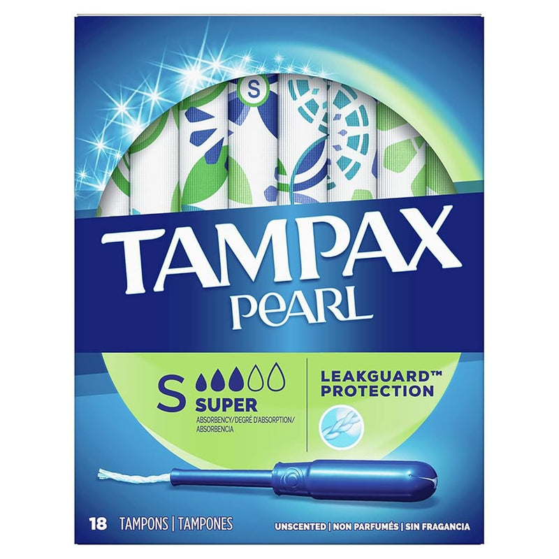 TAMPONS PEARL SUPER UNSCENTED 18s