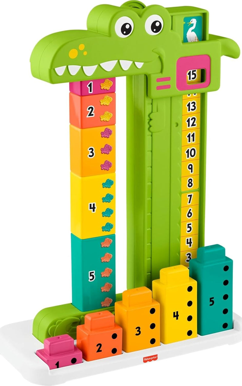 LEARNING TOY ADDING ALLIGATOR COUNTING ACTIVITY WITH 10 STACKING BLOCKS