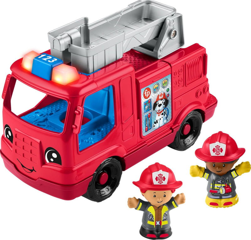 LITTLE PEOPLE TODDLER TOY FIRE TRUCK MUSICAL PUSH-ALONG VEHICLE