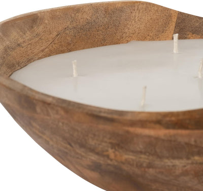VANILLA CURVY WOOD BOWL CANDLE