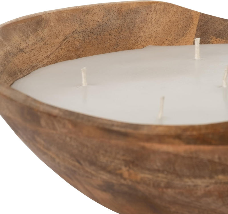 VANILLA CURVY WOOD BOWL CANDLE