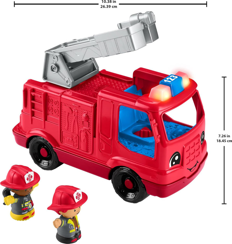 LITTLE PEOPLE TODDLER TOY FIRE TRUCK MUSICAL PUSH-ALONG VEHICLE
